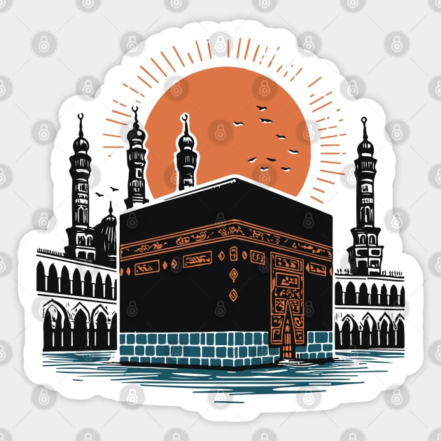 holy kaaba - mecca V1 Sticker by Yaydsign